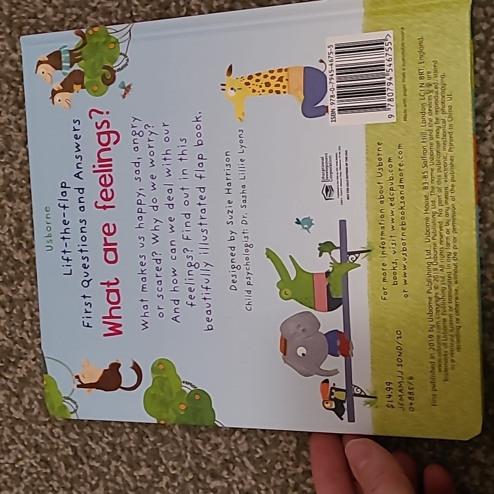 Lift A Flip-A-B-C-Numbers-Word-What are feelings?-Usburne-Kids books - Picture 9 of 9
